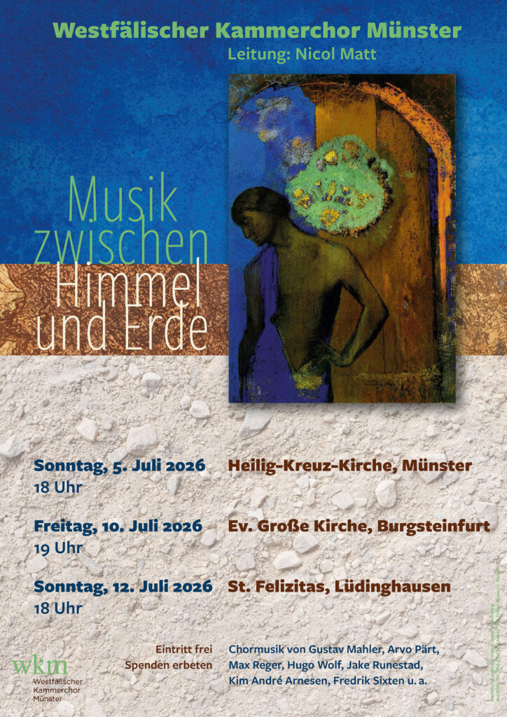 Plakat zu den drei Konzerten "Musik zwischen Himmel und Erde" im Juli 2026